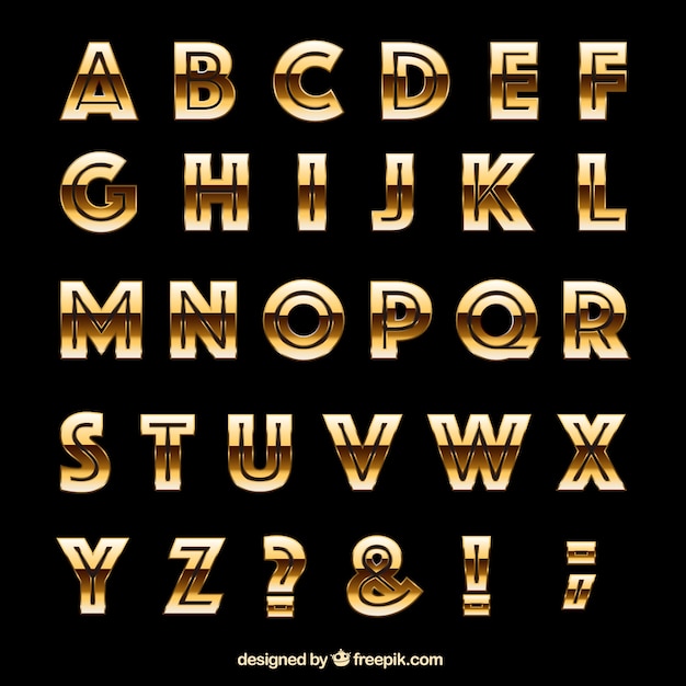 Goldene typografie im retro-stil