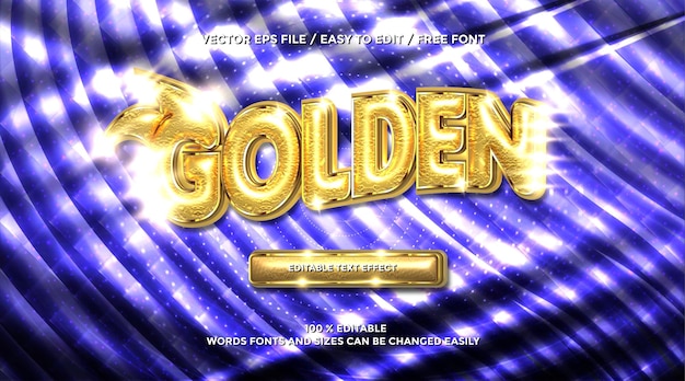 Goldener 3D-Text-Effekt-Stil