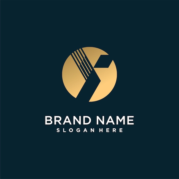 Goldener Anfangsbuchstabe Y-Logo-Designvorlage für Unternehmen oder Personen Premium-Vektor Teil 5