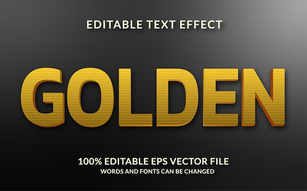 Goldener bearbeitbarer Texteffekt