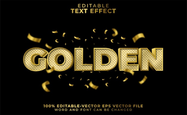 Goldener bearbeitbarer texteffekt