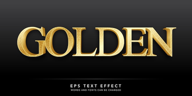 goldener bearbeitbarer Texteffekt
