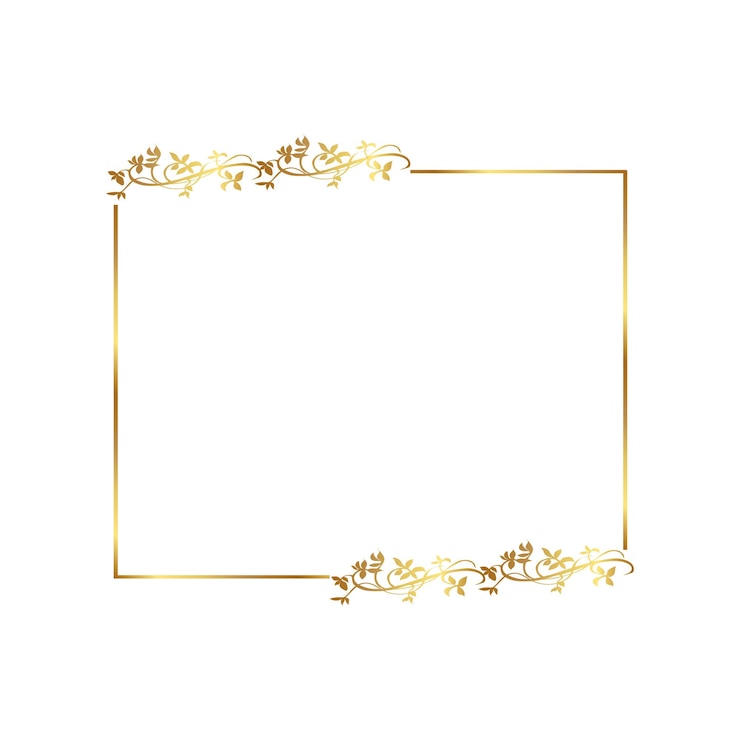 Goldener Blumenrahmen Goldene Grenze goldener warmer Rahmen