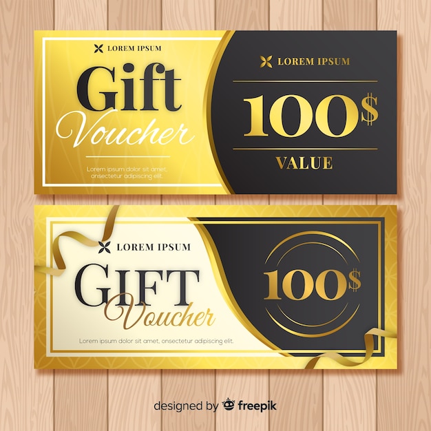 Goldener Geschenkgutschein