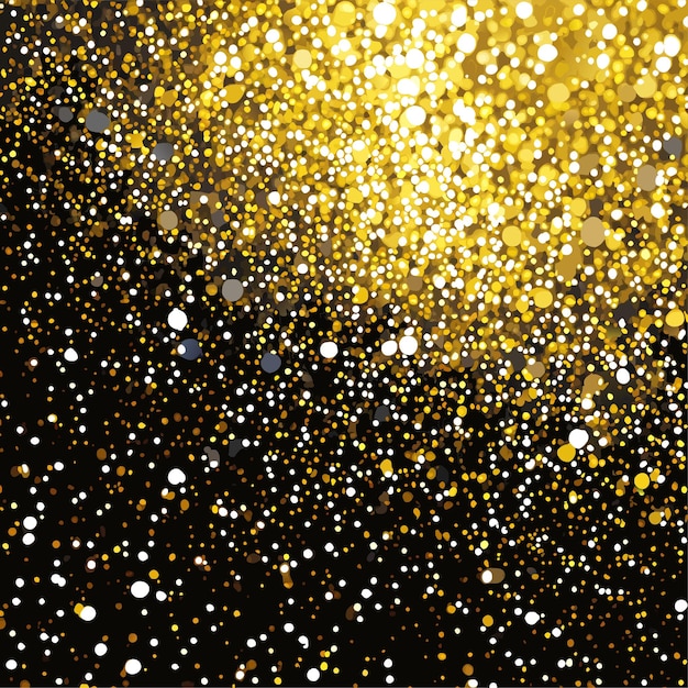 Vektor goldener glitzerhintergrund oder gelber glitzer oder orangefarbener glitzer