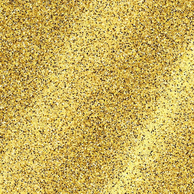 Goldener glitzernder Hintergrund mit Goldfunkeln und Glitzereffekt. Leerer Platz für Ihren Text. Vektor-Illustration
