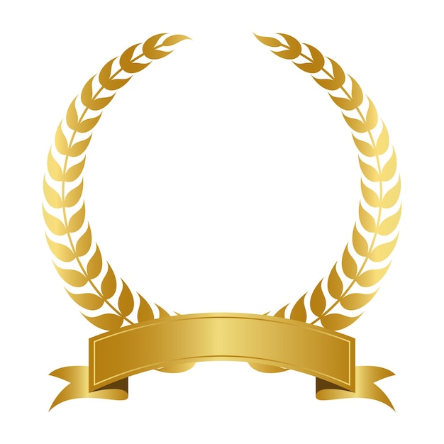 Goldener Lorbeerkränz mit Band