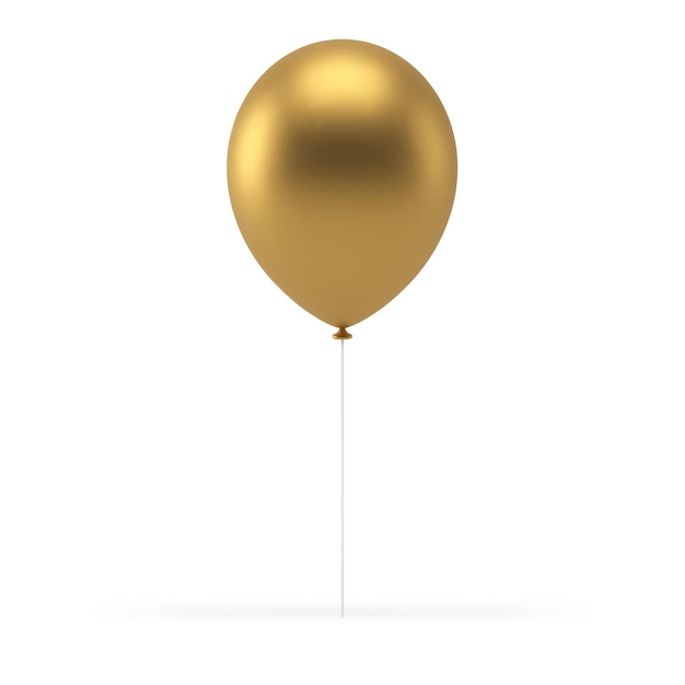 Goldener Luftballon 3D-Jahrestagsfeier Glückwunsch realistische Vektorillustration