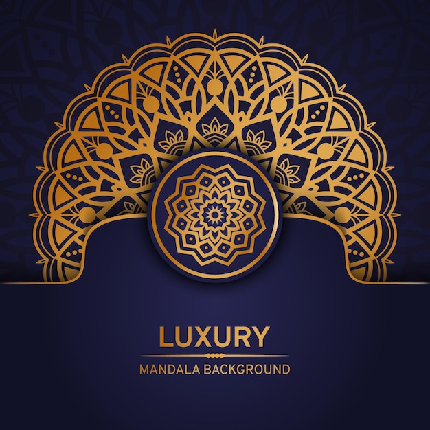 Goldener luxus-mandala-design-hintergrund