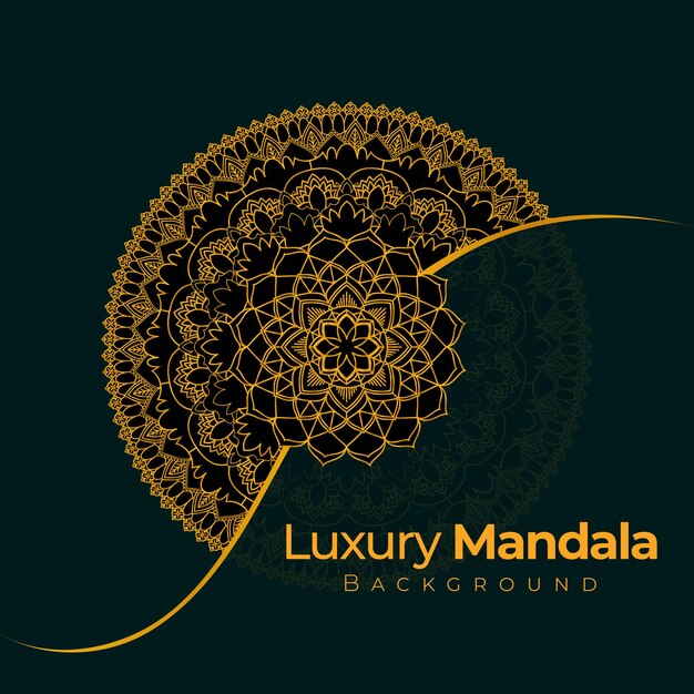 Goldener luxus-mandala-design