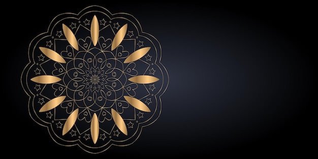 Vektor goldener mandala hintergrund design