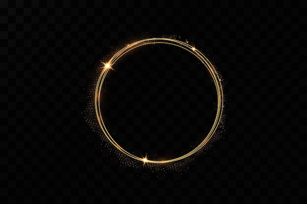 Goldener Ring. Luxus funkelnder Rahmen.