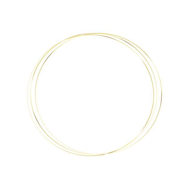 Goldener runder Rahmen mit Lichteffekten