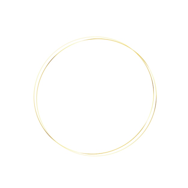 Goldener runder Rahmen mit Lichteffekten