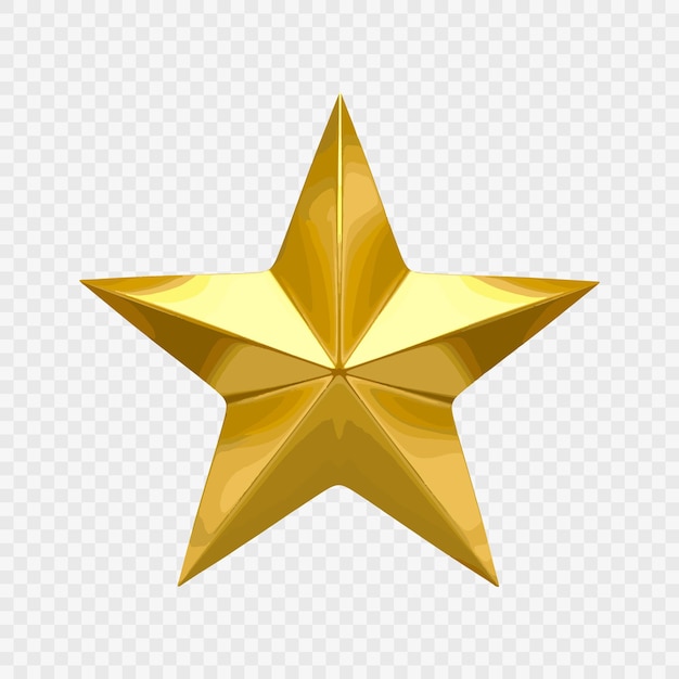 Goldener Stern auf weißem Hintergrund