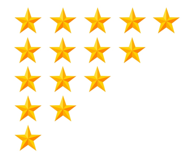Vektor goldener stern bewertungssymbol. abzeichen gesetzt. qualität, feedback, erfahrung, levelkonzepte. illustration auf weißem hintergrund. website-seite und mobile app.