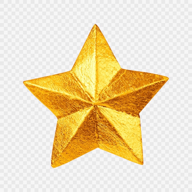 Goldener Stern Isolierter Gelb
