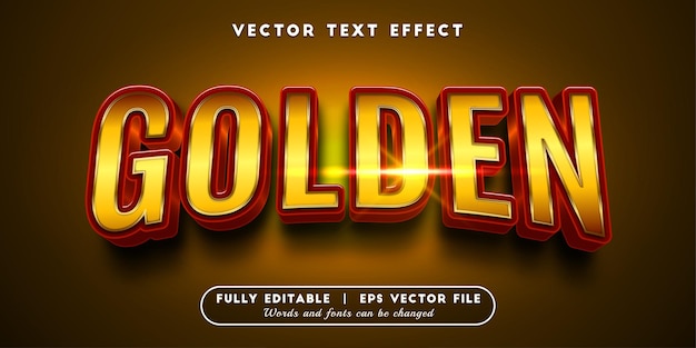 Goldener texteffekt, bearbeitbarer textstil