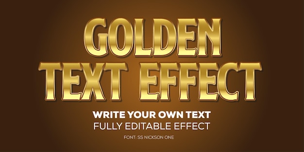 Goldener texteffekt editierbar