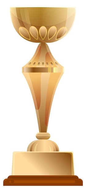 Goldener trophäenpokal meisterschaftssieger-preissymbol