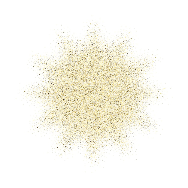 Vektor goldenes funkelnbeschaffenheitsspritzen auf weißem hintergrund