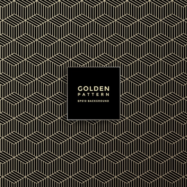 Goldenes geometrisches Luxusmuster, abstrakter Musterhintergrund
