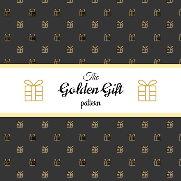 Goldenes Geschenkmuster