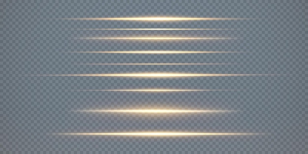Goldenes horizontales Lens Flares-Paket