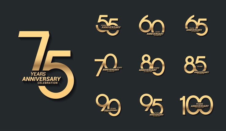 Goldenes Jubiläumsfeier-Logoset