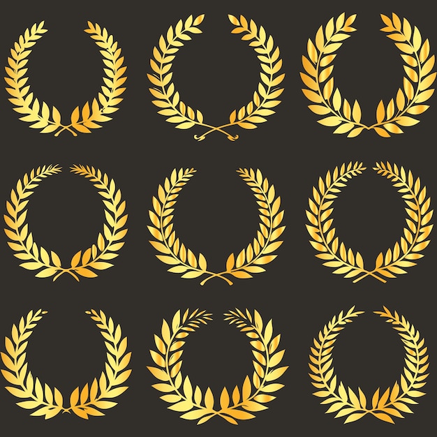Goldenes Lorbeerkränze
