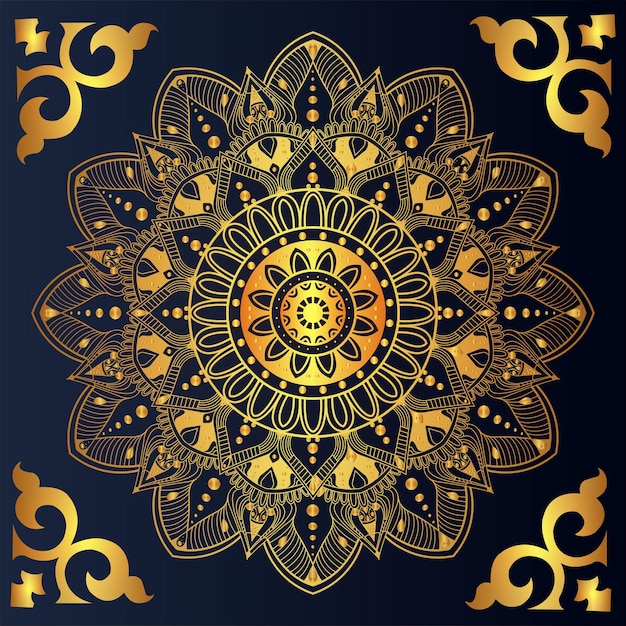 Goldenes luxus-mandala