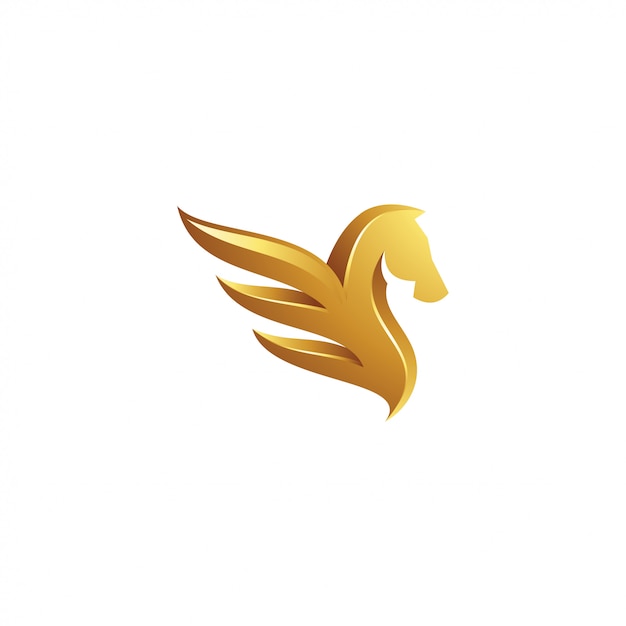 Goldenes pegasus-logo