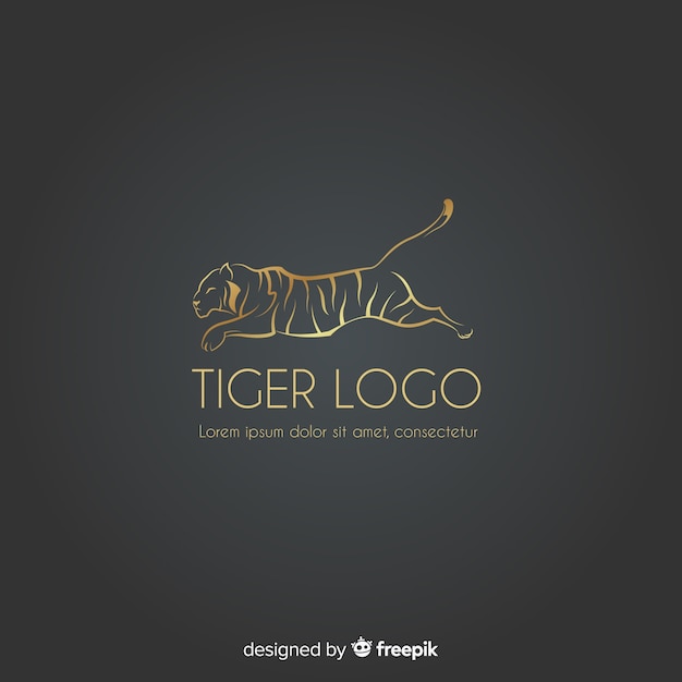 Goldenes tiger-logo