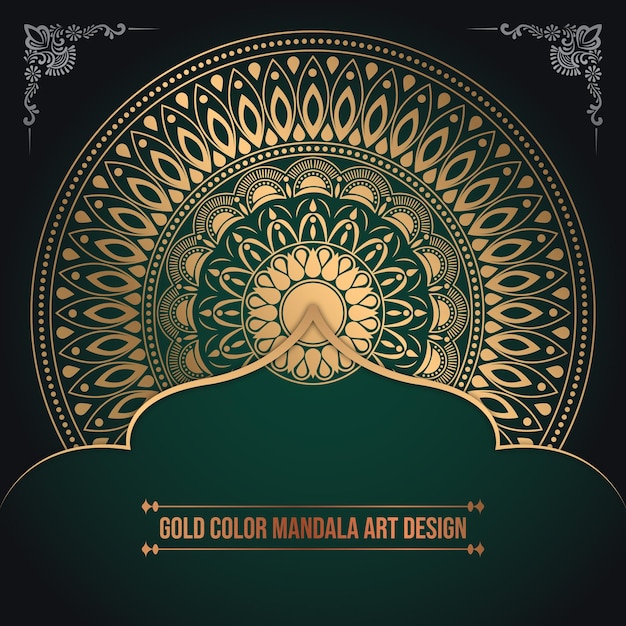 Goldfarbe Islamisches Muster Mandala