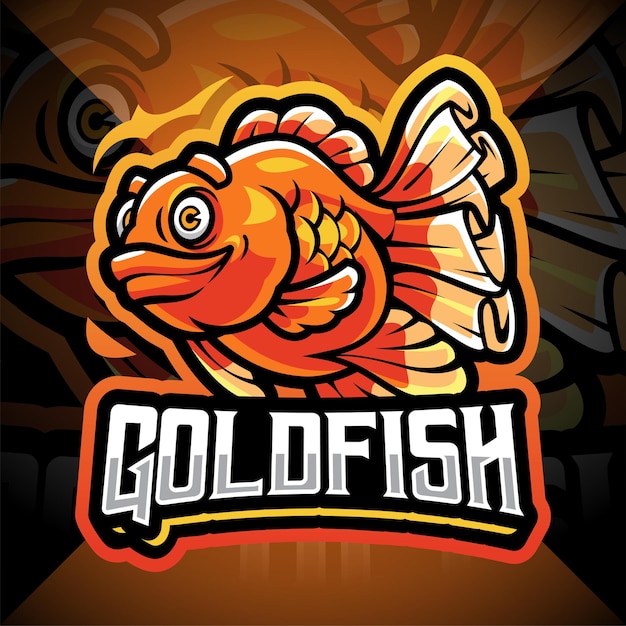 Goldfisch Esport Maskottchen Logo Design