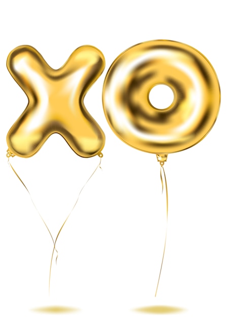 Goldfolie xo-buchstaben ballon