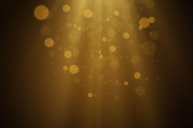 Goldfunken und goldener Bokeh-Glitzer-Speziallichteffekt