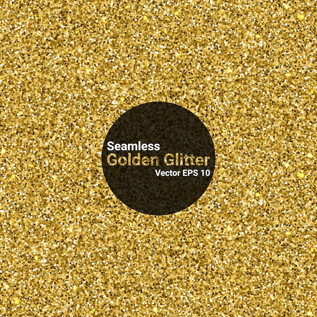Goldglitter nahtloses Muster glänzender Party-Hintergrund mit goldener schimmernden Textur Urlaubsvektor