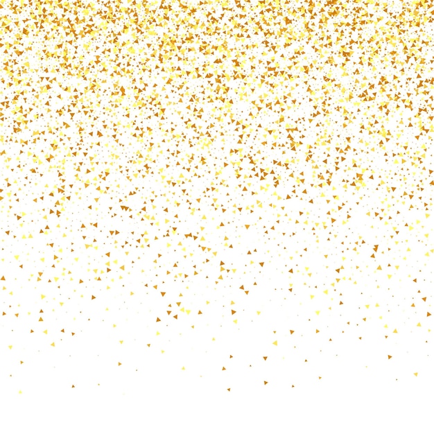 Goldkonfetti auf rot isolierten goldenen Staubpartikeln, Folienrand, geometrischer Jubiläumshintergrund, Vektor, runder Bokeh-abstrakter, schillernder Hintergrund, flüssige Geburtstagskarte, zufälliger Brauthintergrund