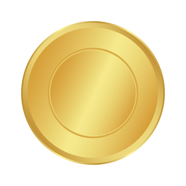 Goldmedaille für den Champion auf dem ersten Platz. Symbolvektorabbildung