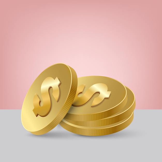 Goldmünzen-Sticker Geld-Vektor-Finanz-Clipart im flachen Design tolong deskripsikan