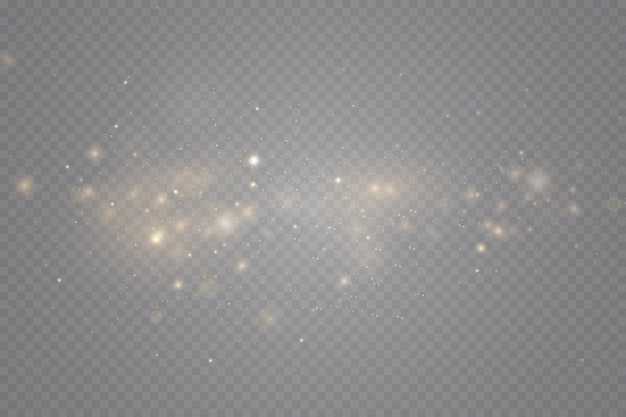 Goldpartikel. Lichteffekt. Goldstaub. Hintergrunddekoration