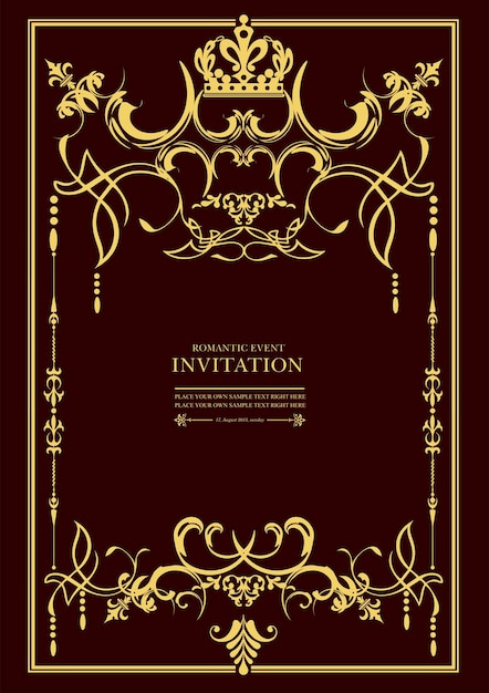 Goldschmuck auf dunklem Hintergrund Kann als Einladungskarte verwendet werden Buchumschlag Vektorillustration