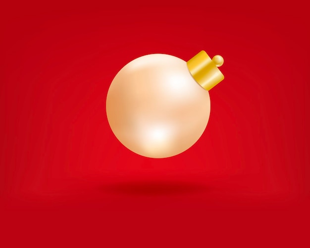 Goldweihnachtsbaumspielzeugsatz lokalisiert auf einem transparenten Hintergrund. Strumpf Weihnachtsdekorationen.