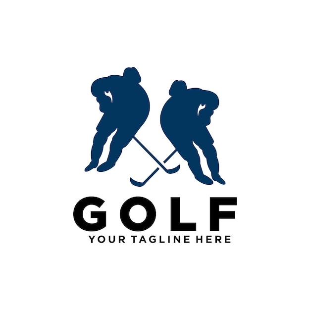 Vektor golf-logo-vektor-design-silhouette