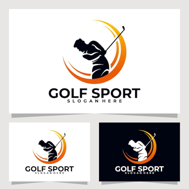 Vektor golf-sport-logo-vektor-design-vorlage