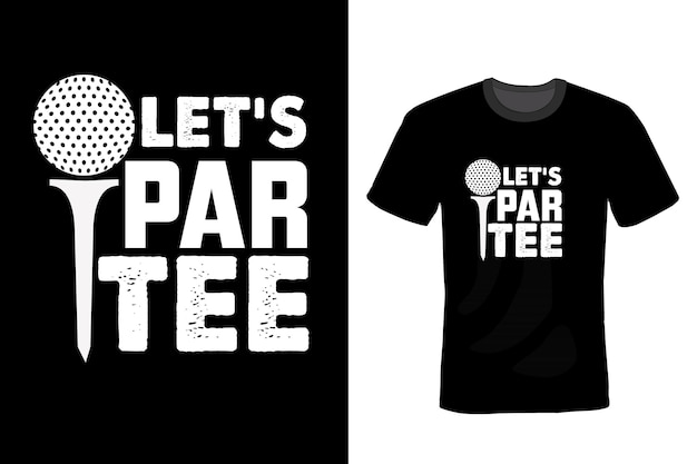 Vektor golf t-shirt design typografie vintage