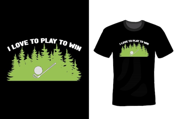 Golf-t-shirt-design-typografie-vintage