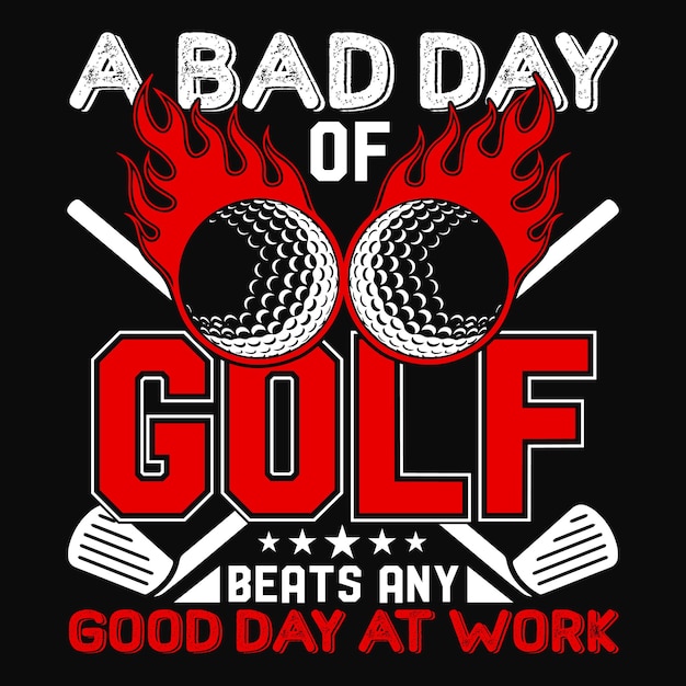 Golfzitate sagen tshirtdesign, golfervektorelemente. PremiumVektor