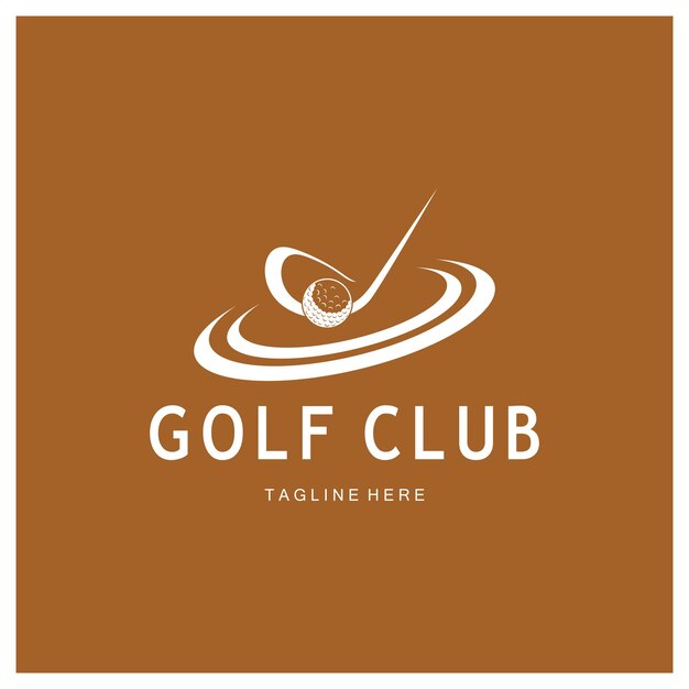 Golfball-Logo Golfschläger-Logo für professionelles Golfteam-Golfclub-Turnier-Golfgeschäft